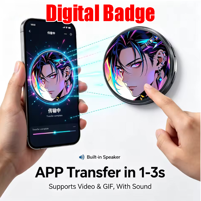 Tech Accessories Photo - Broche Digital con Pantalla Táctil HD,