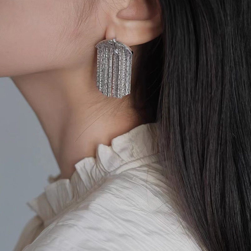 Tech Accessories Dropshipping - Pendientes colgantes de Color plateado para