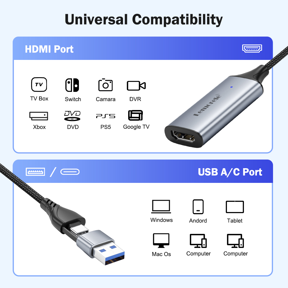 Tarjeta de captura de vídeo Le - Usb C To Hdmi reseña y precio