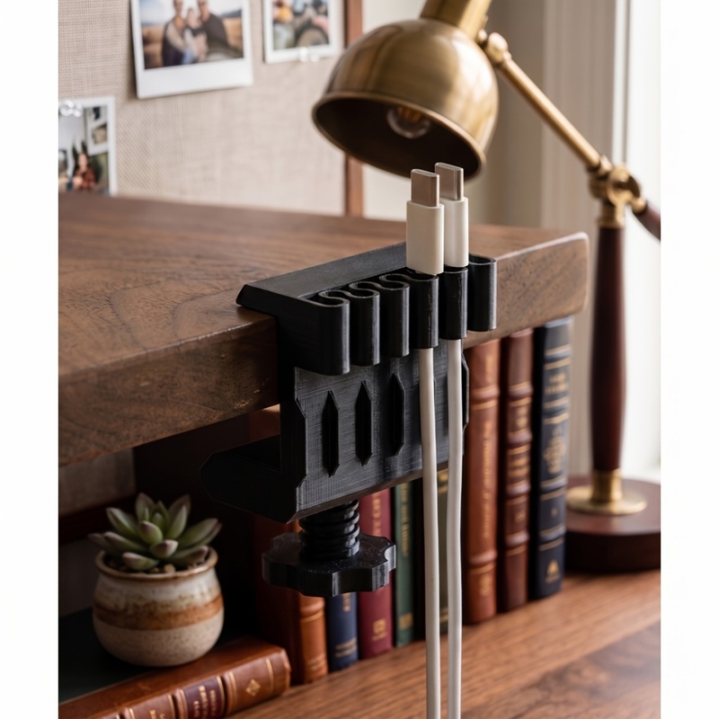 3 clips organizadores de cable - Desk Cable Clip reseña y precio
