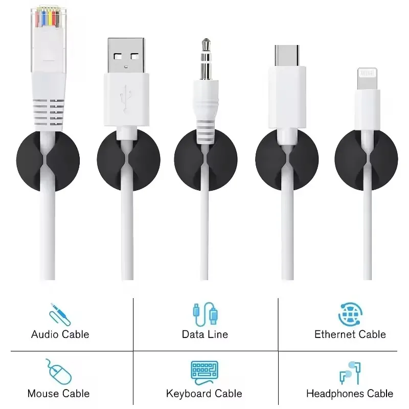 Clips para cables de escritori - Desk Cable Clip reseña y precio