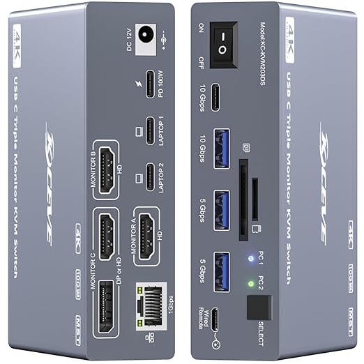 Conmutador KVM USB C para 3 Mo - Usb C To Hdmi reseña y precio